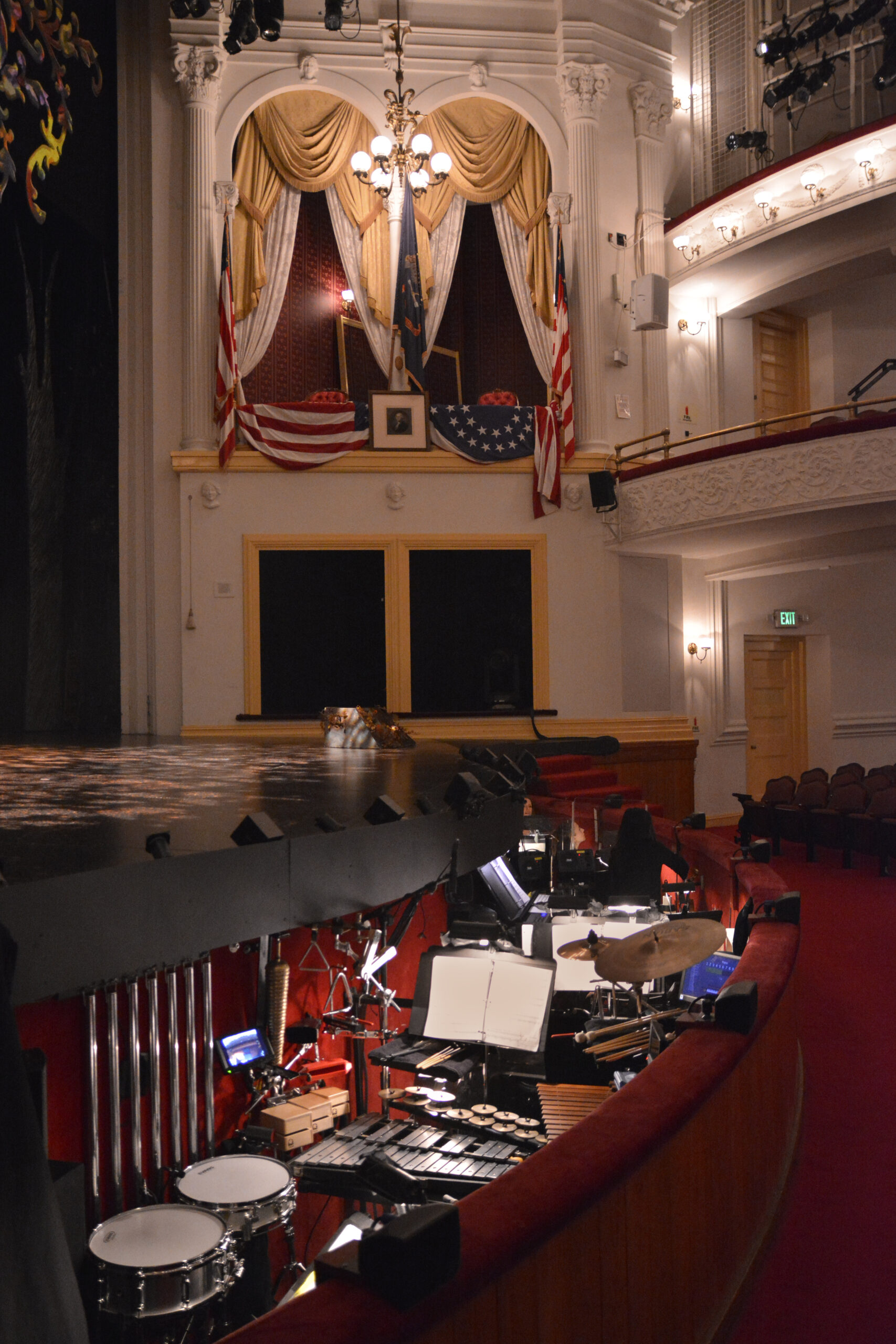 The orchestra pit at Ford's Theatre sits just below the stage. 