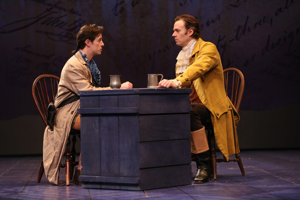 Christopher Dinolfo as Christian and Michael Halling as Thomas Jefferson in the Ford’s Theatre production of Timberlake Wertenbaker’s “Jefferson’s Garden,” directed by Nataki Garrett. Photo by Carol Rosegg.
