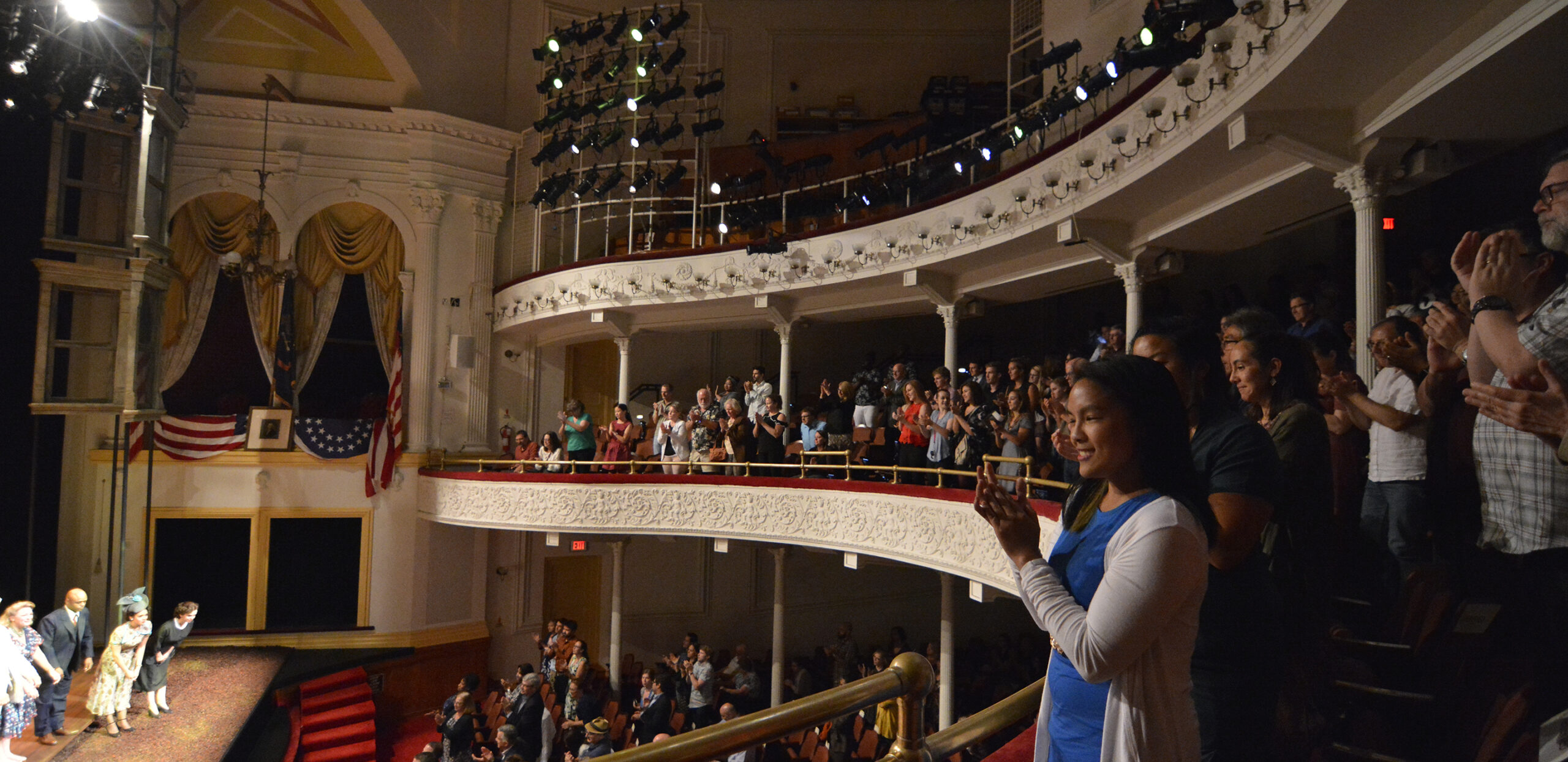 Audience members give a standing ovation at Ford’s Theatre.