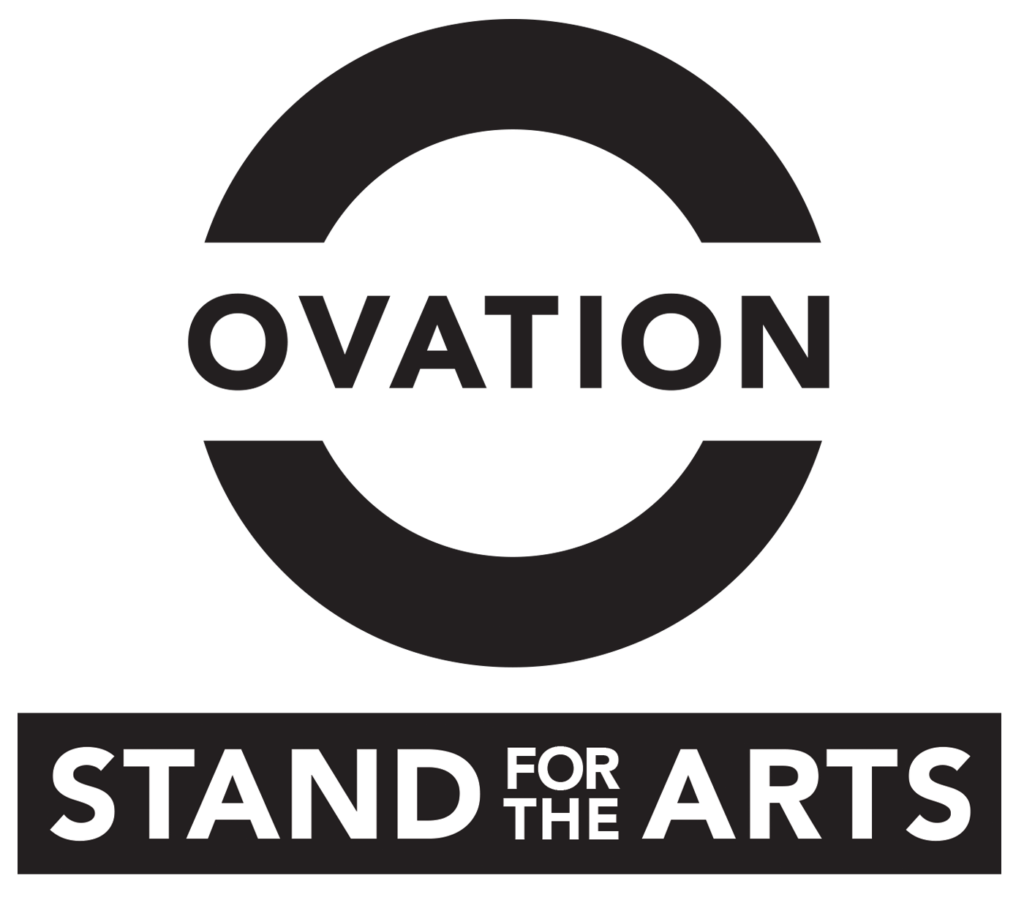 Logo for Ovation: Stand for the Arts.