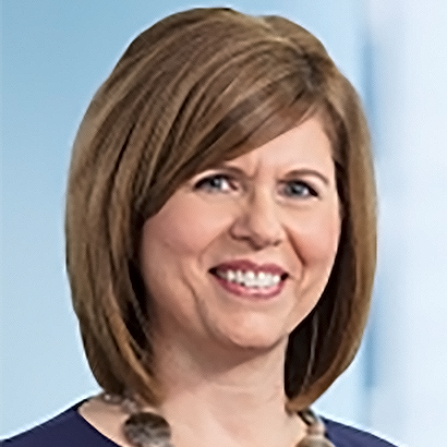 Headshot of United Airlines executive Theresa Fariello.