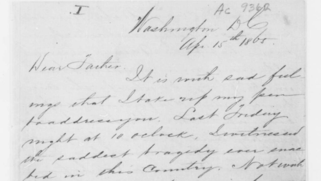 A faded 19th-century letter written in cursive.