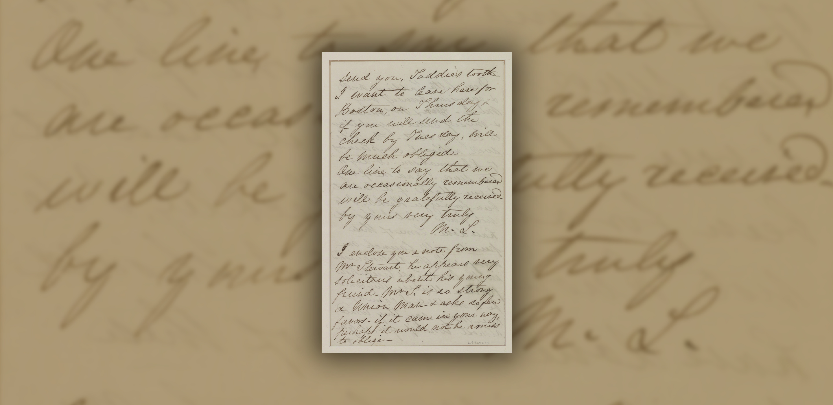 Photograph of an old piece of paper with writing on it